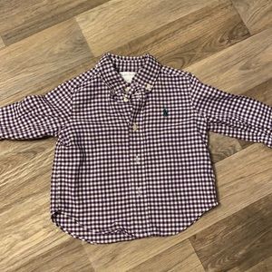 Ralph Lauren boys button down shirt. 12 month